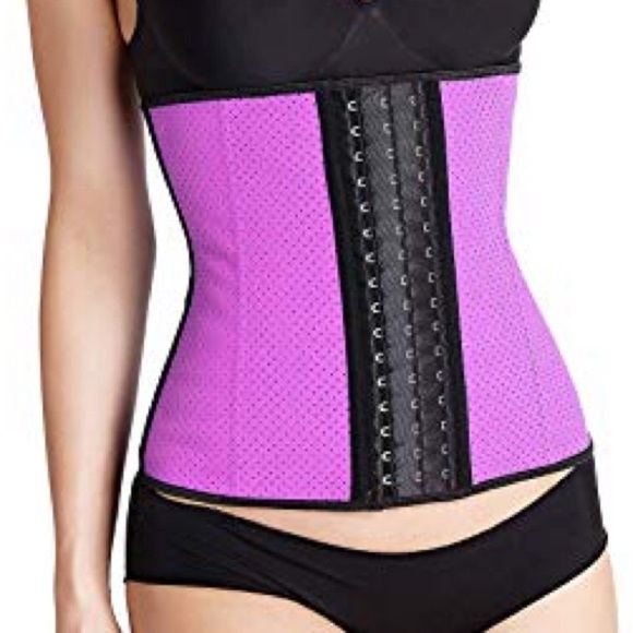 Breathable latex waist trainer color pink - Picture 3 of 7